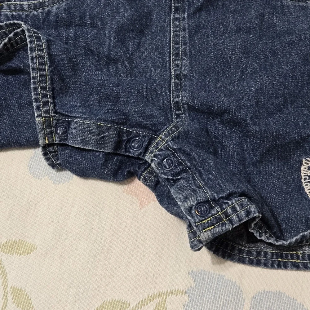 Y2K Dora The Explorer Nick Jr Embroidered Denim Overalls Shorts 24M‎